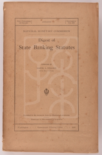 1910年《各州银行法类编》（Digest of State Banking Statutes）