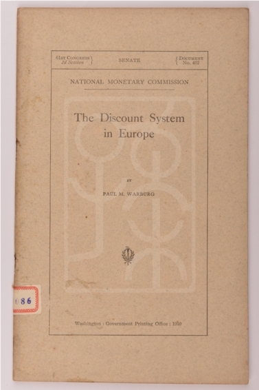 1910年《欧洲的贴现制》（The Discount System in Europe）