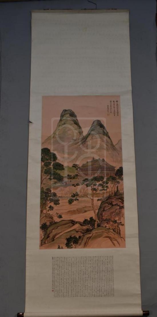 叶恭绰赠送宋庆龄的《中山陵藏经楼图》  