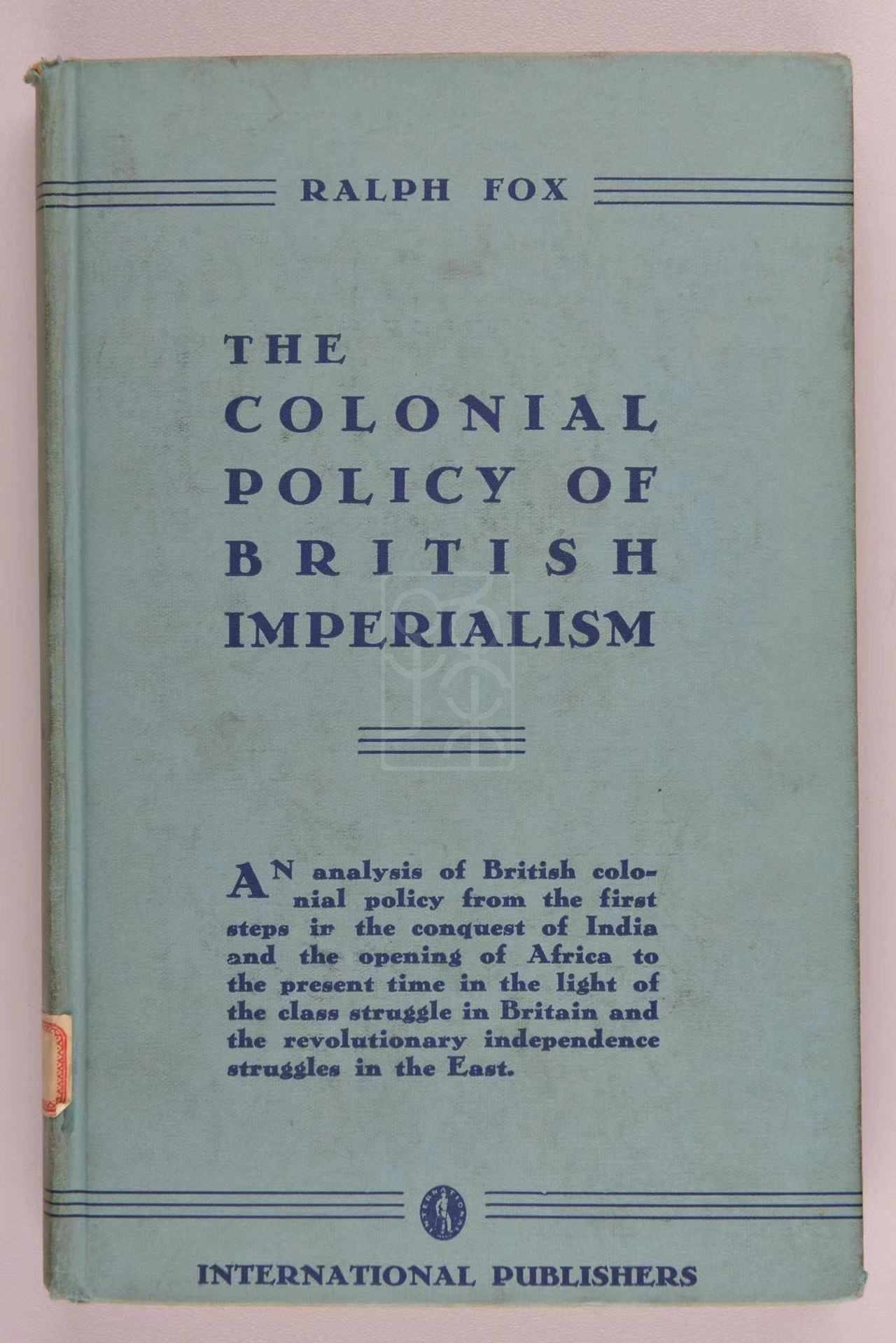 1933年版《英帝国主义的殖民政策》（The Colonial Policy of British Imperialism）